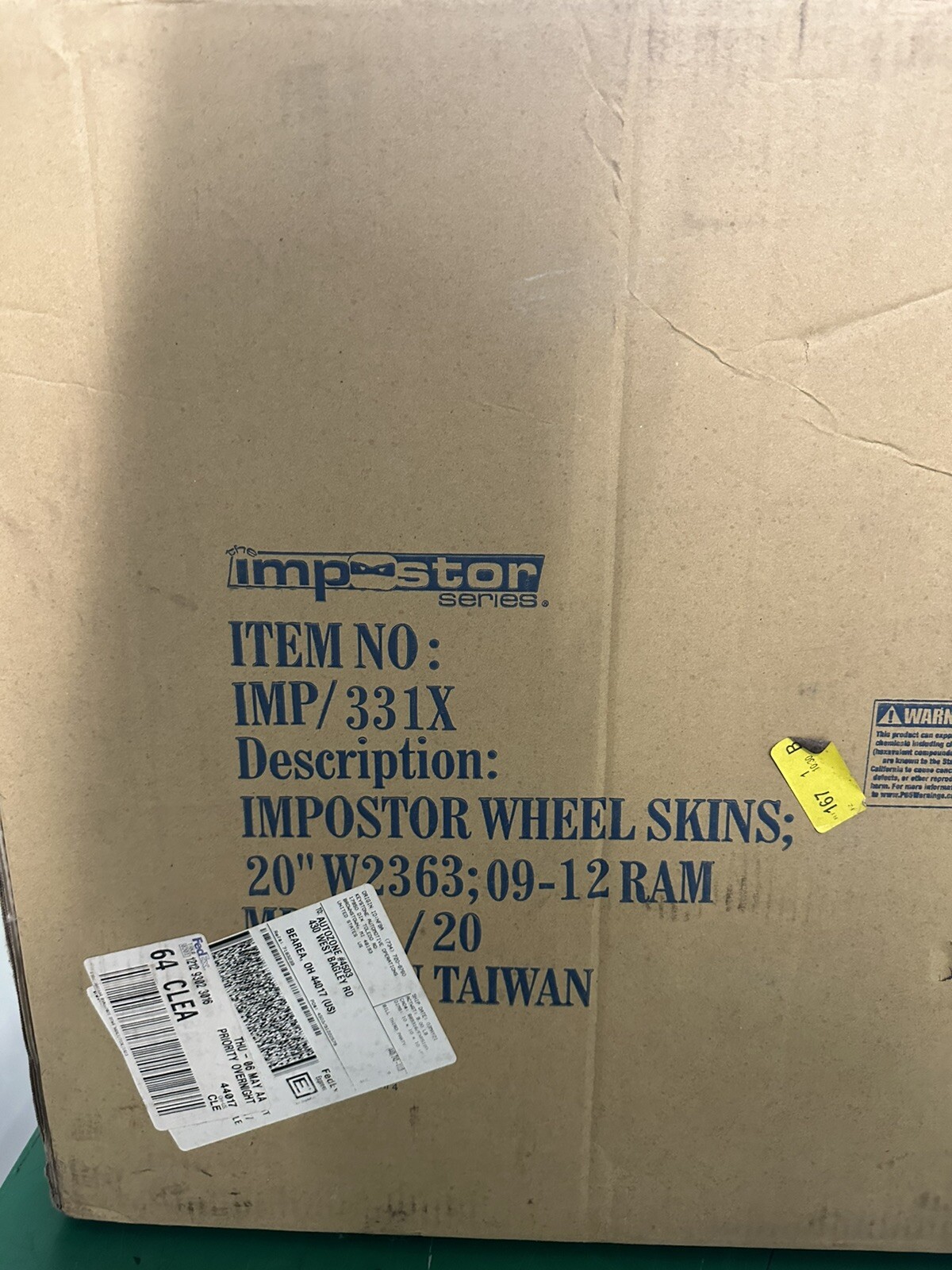 CCI Wheel Cover 20 Inch Chrome Set Of 4 IWCIMP331X 09-12 Ram