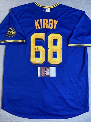SEATTLE MARINERS- GEORGE KIRBY AUTOGRAPH #68 CITY CONNECT JERSEY