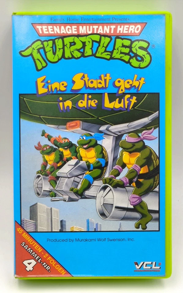 Teenage Mutant Hero Turtles Nr. 4 VHS Eine Stadt geht in die Luft Video Kassette - Bild 2 von 4