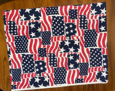 American Flag Flags Patriotic RED WHITE BLUE All Cotton Fabric 1/2 YARD FreeShip