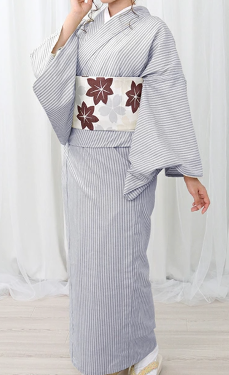Japanese Women Traditional Kimono Hitoe Modern Retro Jacket #4