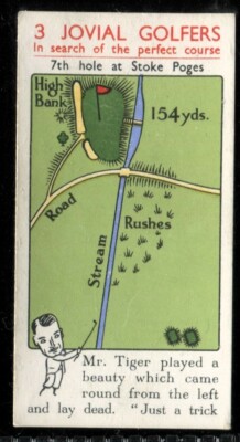Tabakkarte, Churchman, THREE, 3 JOVIAL GOLFERS, 1934, Golf, Inland, #5