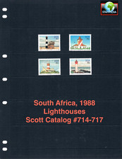 $3.70 Scott Value - 1988 SOUTH AFRICA Lighthouses African MNH NH UMM