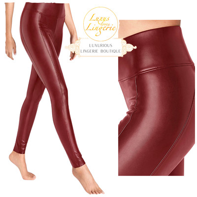 EDIE FORMING LEGGINGS by Woflord 38 currant berry Rot Frormende Hose Lederimitat