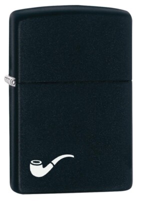 Zippo 218PL,  Pipe Lighter, Classic Black Matte Finish Lighter