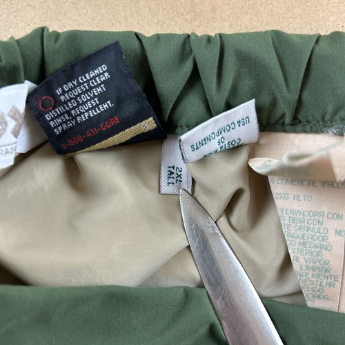 VINTAGE 10X Rainwear Pants Mens 2XLT Tall Green Hunting 44-46 Inch NOTES SKU2931 - Picture 7 of 10