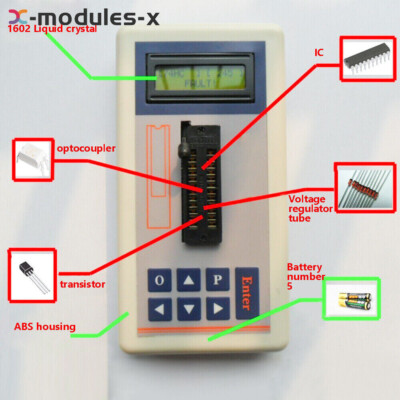 Integrated Circuit IC Chip Tester Optocoupler Auto-identify Transistor Tester