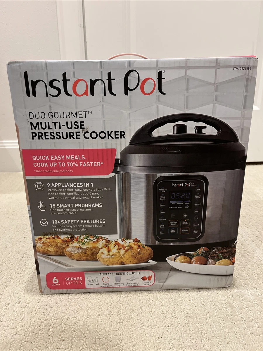 Instant Pot 6 qt Duo Gourmet Multi-Use Pressure Cooker