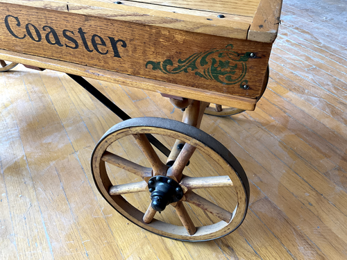 Antique Vintage Coaster Wood Wagon - Auto Wheel Coaster - Buffalo Sled ...