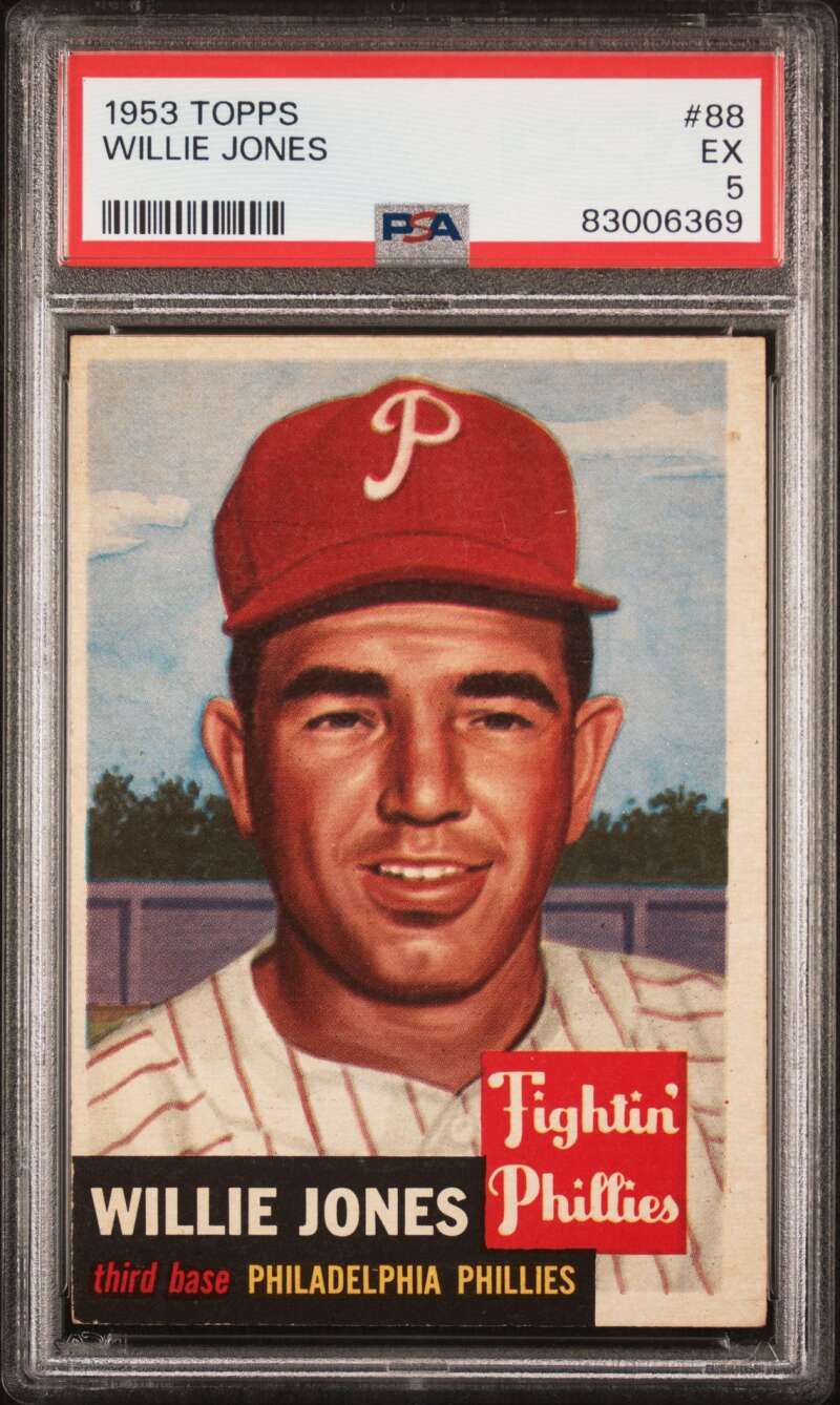 1953 Topps #88 Willie Jones PSA 5 Phillies DP  (6369)