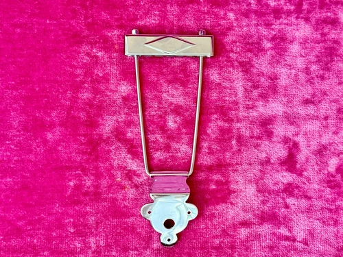 Vintage 1960's Gibson Guitar Trapeze Tailpiece Chrome ES-125 circa 1966-1967