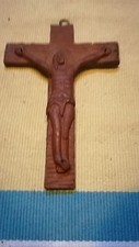 Crocifisso antico in legno 20 x 14 Assisi