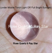 95 Carat 26.8x24.7 MM Natural Rose Quartz Crystal 6 Ray Star Oval Shape Cabochon