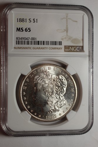 1881 S Morgan Silver Dollar NGC MS65 #001 - 第 1/2 張圖片