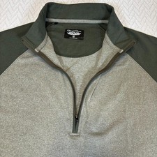 Straight Down Golf Sweatshirt Mens XL Beige 1/4 Zip Pullover Sweater Long Sleeve