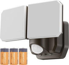 Brighter Battery Security Lights with Motion Sensor,1000Lm LED Dusk to Dawn Wire