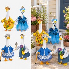 Porch Goose Outfits Summer Lawn Porch Goose Costume for 17" 23" Goose Yard Decor