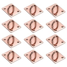 12pcs Phone Ring Holder 0.8" Adhesive Square Phone Ring Finger Grip, Rose Gold