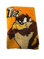 Taz Tasmanian Devil Completed Latch Hook 28" by 20" Looney Tunes