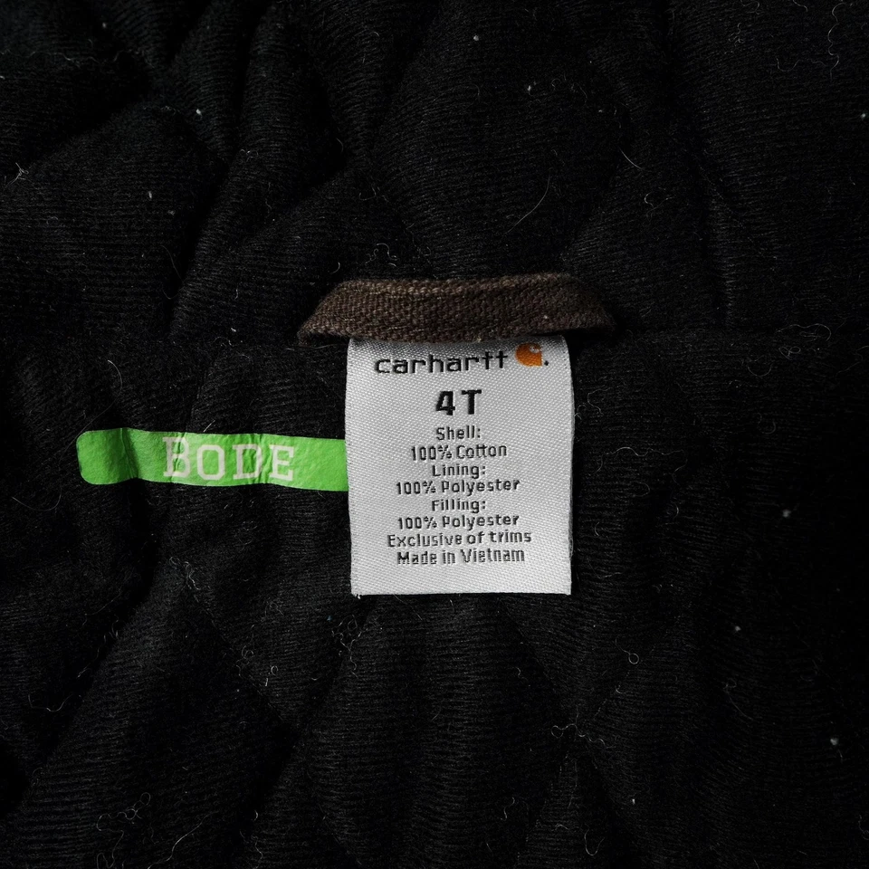 Chaqueta Carhartt Niño Pequeño Niños 4T Marrón Pato Lona Ropa de Trabajo Con Capucha Desteñida Trabajo 🔥 Foto 4 de 4