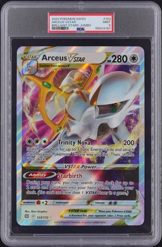 Arceus VSTAR 123 Jumbo PSA 9 MINT - POP 1 - 2022 Brilliant Stars