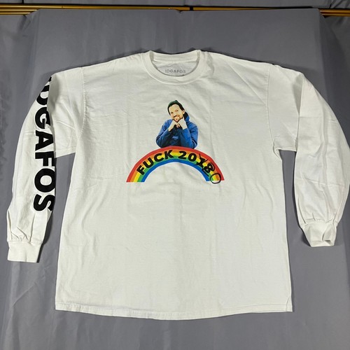 Dillon Francis Merch Shirt XL F 2018 2020 Rainbow White Long Sleeve EDM Music