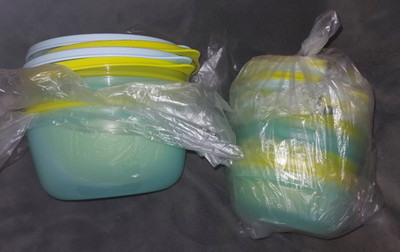 Tupperware Hitparade 4 x 1,5l + 6 x 300ml gelb + hellblau NEU 