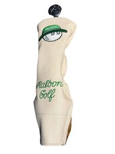 Malbon Golf Hybrid/Wood Headcover Green Bucket Hat Beige Color - Used