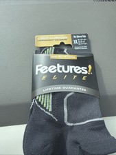 Feetures Elite Light Cushion XL Running/walking Socks Black No Show Tab