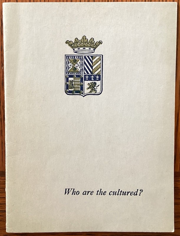 Vtg 1923 Etiquette Good Manners Booklet "Who are the cultured?" Social Mentor NY