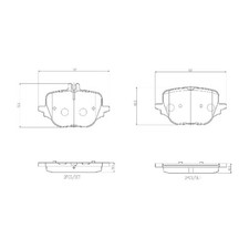 Satz Bremsbeläge Bremsklötze hinten für Mercedes C-Klasse W206 S206 CLE | 242