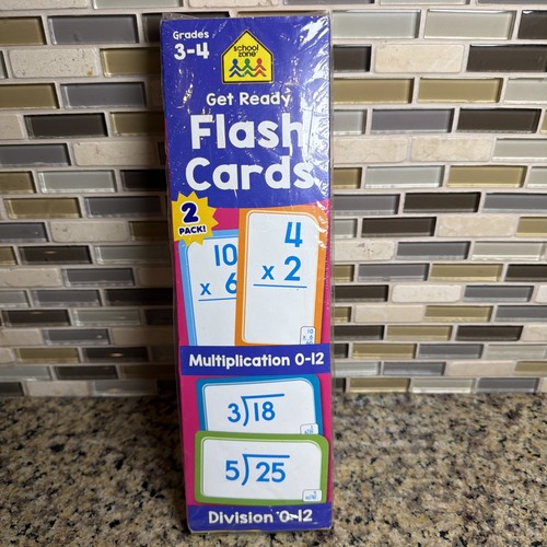 School Zone Multiplication(0-12) & Division(0-12) Flash Cards - New - Sealed - Afbeelding 1 van 6