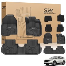3W Floor Mats & Carpets Fit For Honda CR-V 2023-2026 All Weather TPE Car Liners
