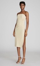 Halston Women’s Myra Jersey Sheath Dress- Size 0 - New With Tags - Creme