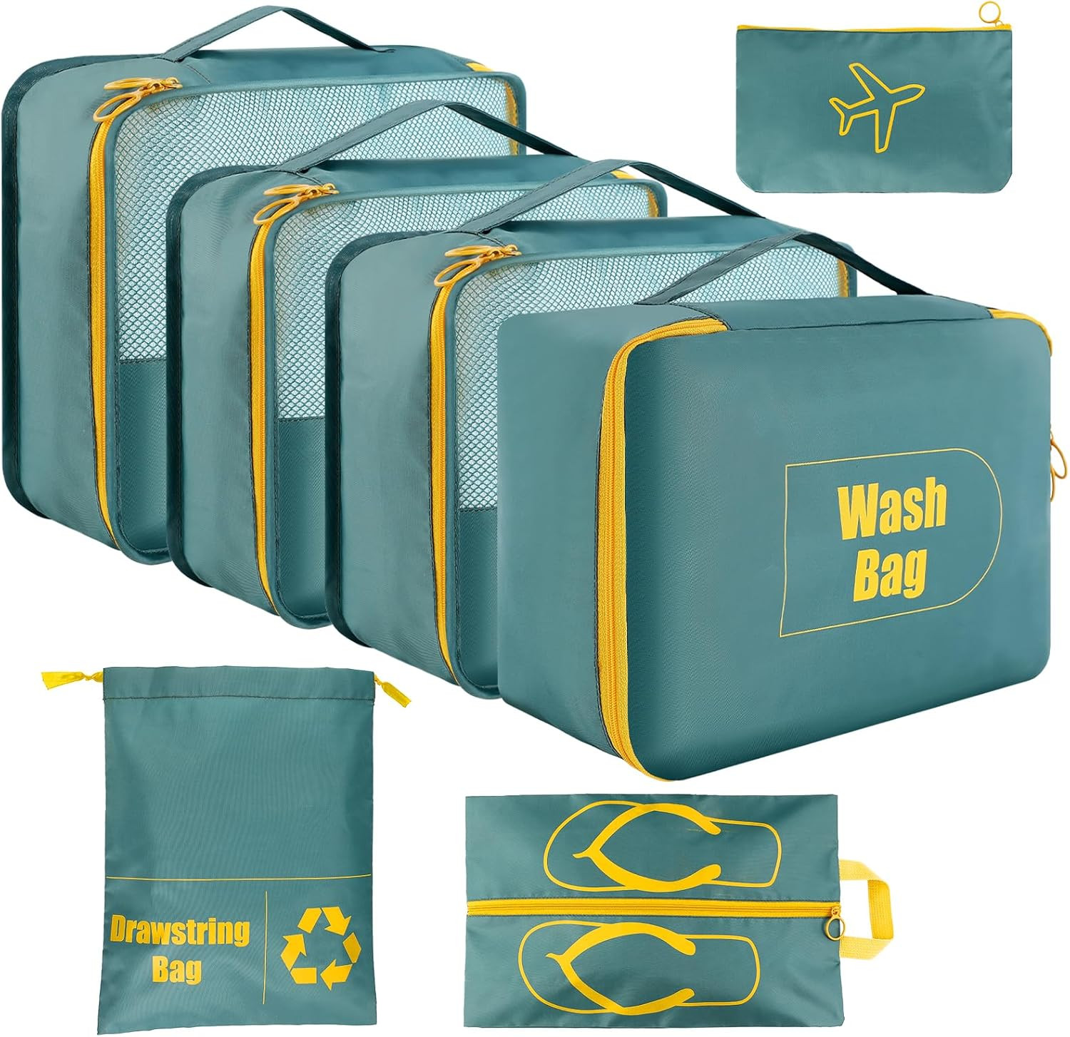 Set 7 Organizer Valigia Waterproof: Cubi Imballaggio Professionali