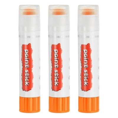 Feste Temperafarbe, 3 waschbare Farbsticks, orange