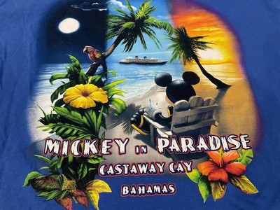 Disney Cruise Line Shirt Mickey In Paradise Castaway Bay Bahamas XXL