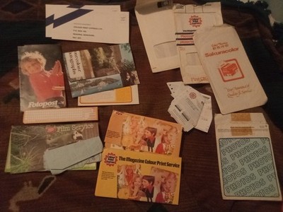 Vintage Foto und Negative Umschläge Geldbörsen + mehr - 70er 80er Jahre