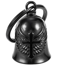 Motorcycle Cross Bell - Key Chain Biker Bells Protect the Rider - black