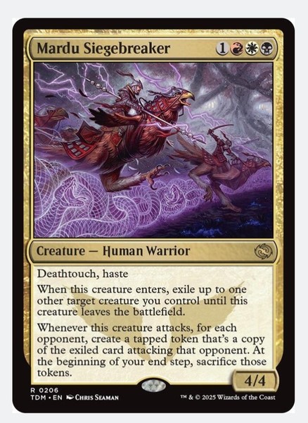 Mardu Siegebreaker | MTG TDM | EDH Commander Warrior Token Copy | Raro | NUEVO CASI NUEVO