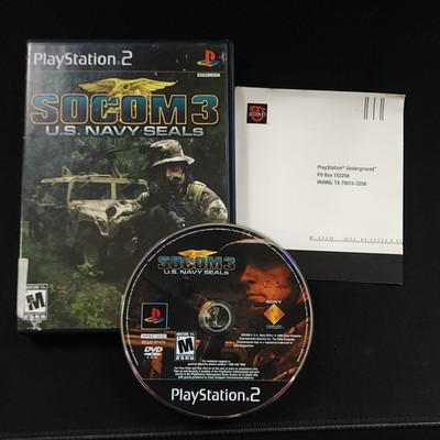 SOCOM 3: U.S. Navy SEALs (Sony PlayStation 2, 2005) Case & Disc - Tested!