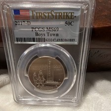 2017-D 50C Boys Town Commemorative Half Dollar PCGS MS69 First Strike