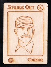 ROGER CONNOR -Rare GYPSY OAK Wooden BASEBALL Card FAN CRAZE ART SERIES