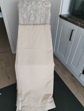 Dunelm Pair Of Eyelet Curtains 72"Drop 66" Wide Deep Cream /Taupe Lined