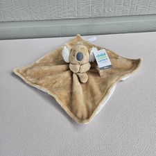 Carters Child of Mine Koala Bear Baby Security Blanket Lovey Tan Brown Satin