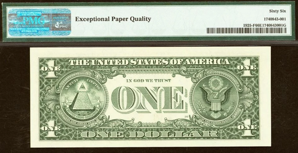 1999 $1 FRN PMG 66EPQ - Matching District & Digits Low Serial Number 00009094 - Image 3 of 4