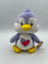 New Care Bears Cousins 8" Cozy Heart Purple Penguin Plush 2003 Series 2 Tags
