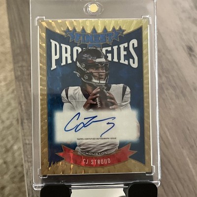 2024 Topps Finest - Prodigies Autographs C.J. Stroud  Blue Geometric /99 (AU)