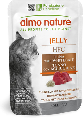 Almo Nature HFC Jelly Katzenfutter Nass -Mitthunfisch Und Jungsardinen, 24Er Pac