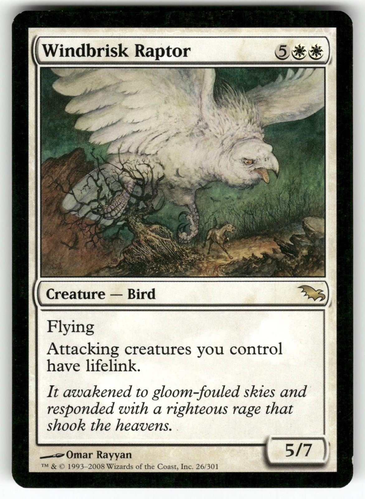 Windbrisk Raptor 26 Rare Shadowmoor Lightly Played